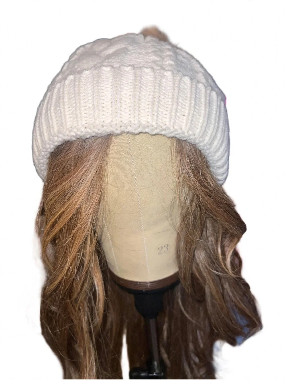 Cream Cable Knit Pom Pom Beanie - Ivory Winter Hat
